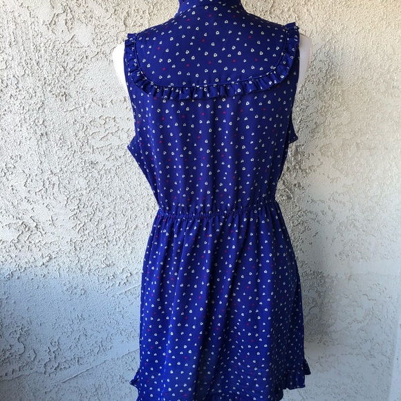 Blue dress with white and red hearts - Picture 7 of 7